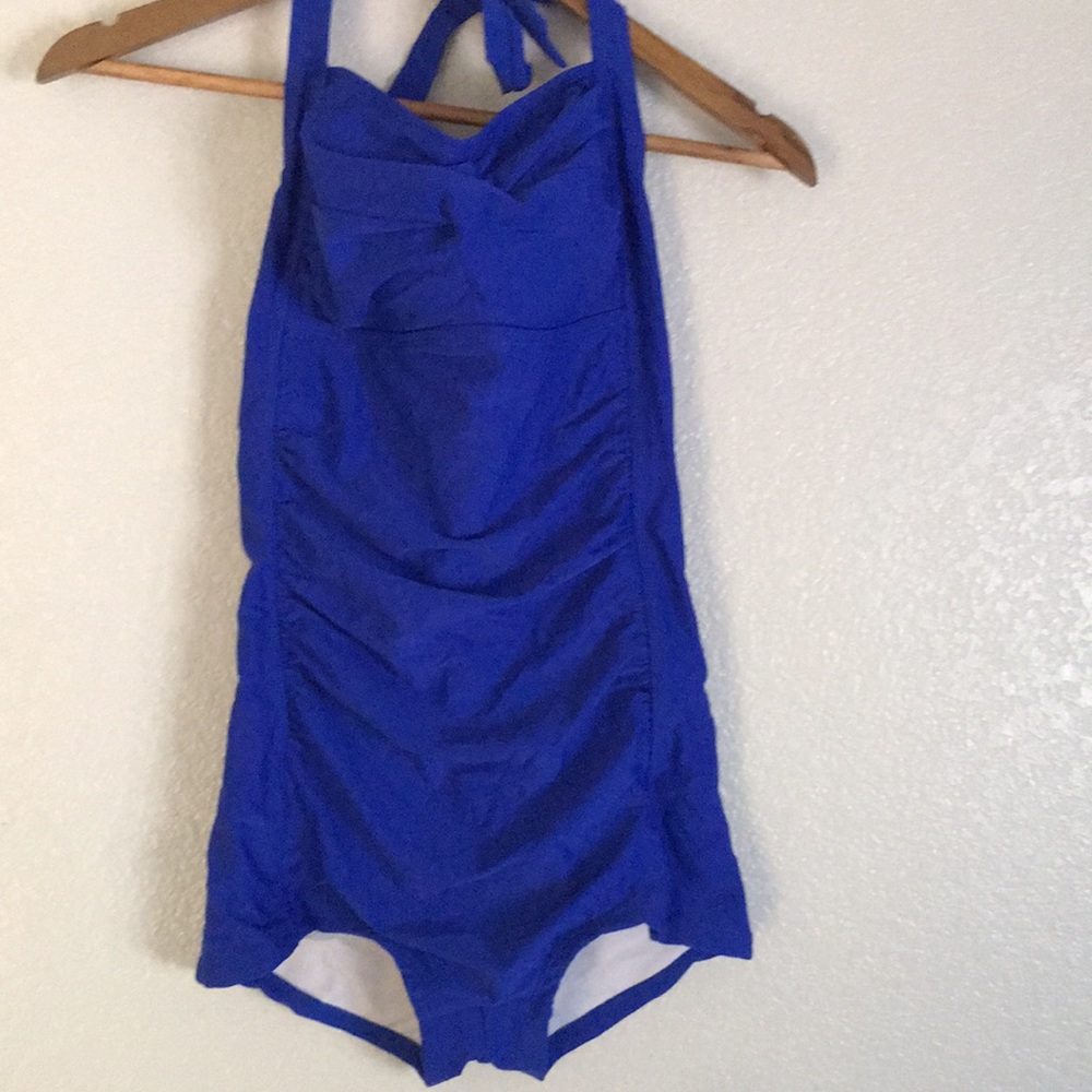 BoyLeg Ruched Swimsuit - Picture 2 of 8